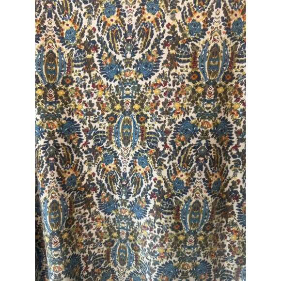 J Jill Floral Paisley Tapestry Print Long Sleeve Womens Knit Tunic Top M Boho - Picture 3 of 12